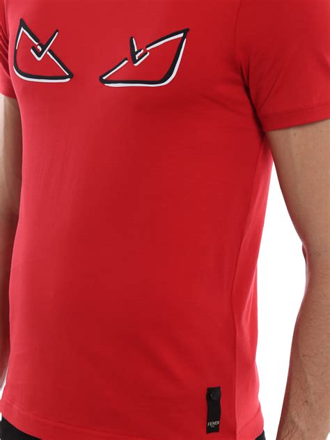 fendi red eyes t shirt